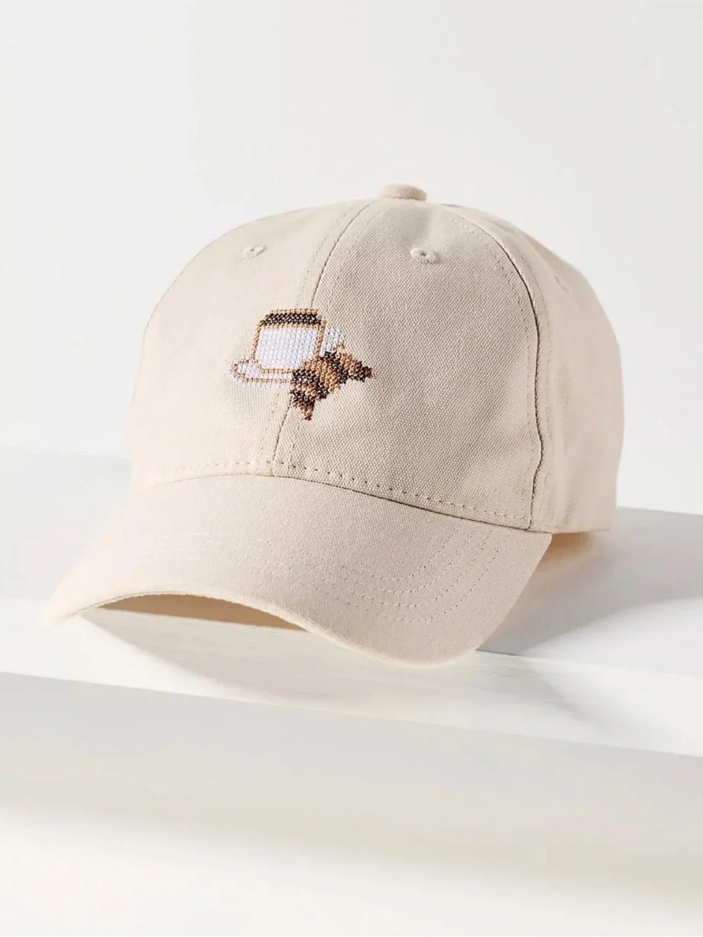 NWT Anthropologie Icon Embroidered Baseball Cap NEW